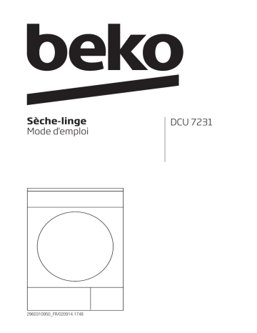 Beko DCU 7231 SPE Manuel du propriétaire | Fixfr