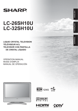 Sharp LC-26SH10U/32SH10U Manuel du propriétaire