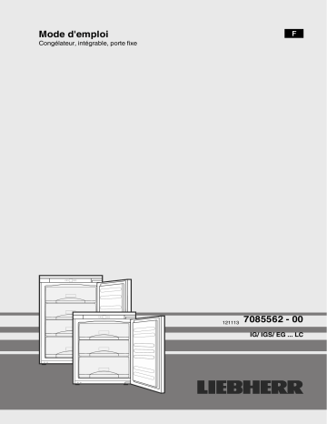 Liebherr IGS1614 Manuel du propriétaire | Fixfr