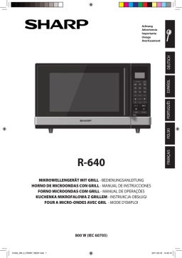 Sharp R-640 Manuel du propriétaire