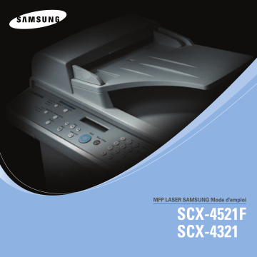 Samsung SCX-4521F Manuel du propriétaire | Fixfr