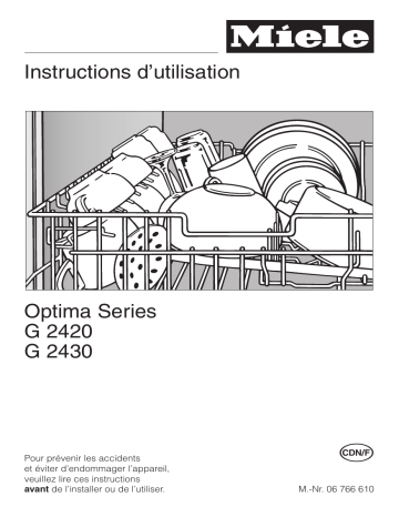 G 2420 | Miele G2420 Manuel du propriétaire | Fixfr