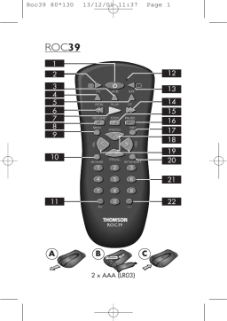Thomson ROC 39 Manuel du propriétaire