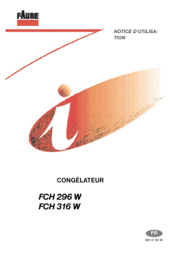 Faure FCH296W Manuel du propriétaire