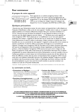 Thomson DTH8650 Manuel du propriétaire