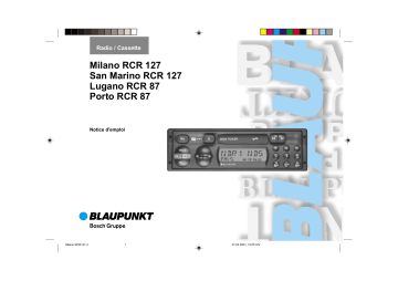 San Marino RCR 127 | milano rcr 127 | Blaupunkt Lugano RCR 87 Manuel du propriétaire | Fixfr