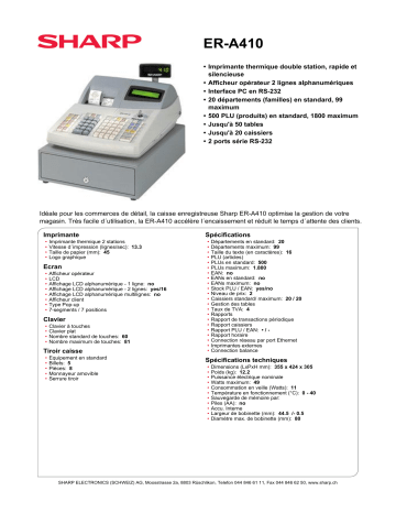 Sharp ER-A410 Manuel du propriétaire | Fixfr