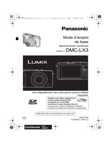 Panasonic LUMIX DMC-LX3 Manuel du propriétaire | Fixfr