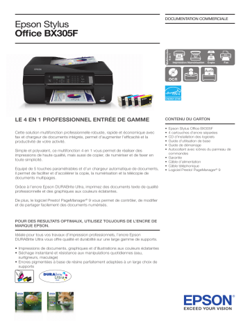 Epson Stylus Office BX305F Manuel du propriétaire | Fixfr