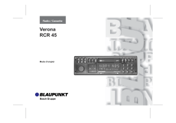 Blaupunkt verona rcr 45 Manuel du propriétaire