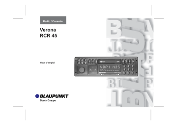 Blaupunkt verona rcr 45 Manuel du propriétaire | Fixfr