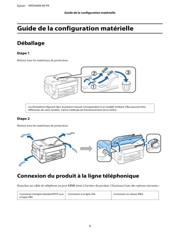 Epson WORKFORCE WF-7620DTWF Manuel du propriétaire | Fixfr