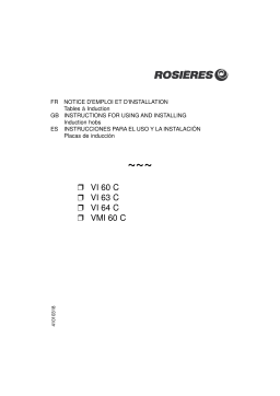 ROSIERES VMI 60 C Manuel du propriétaire