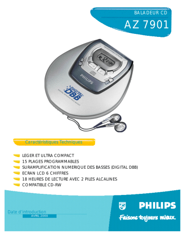 Philips AZ7901 Manuel du propriétaire | Fixfr