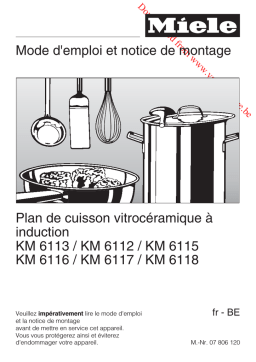 Miele KM 6115 Manuel du propriétaire