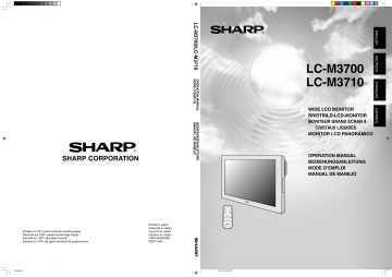 Sharp LC-M3700 Manuel du propriétaire | Fixfr