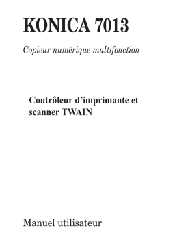 Konica Minolta K7013 TWAIN Manuel du propriétaire