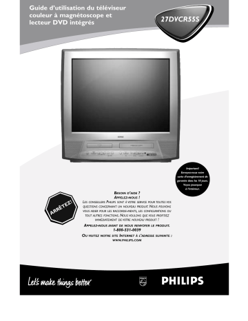 Philips 27DVCR55S Manuel du propriétaire | Fixfr