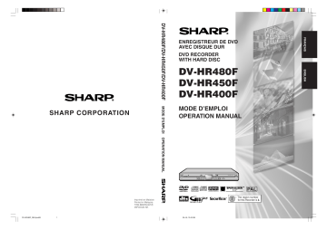 DV-HR480F | Sharp DV-HR400F Manuel du propriétaire | Fixfr