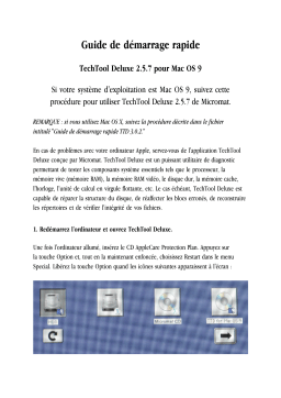 Apple TECHTOOL DELUXE 2.5.7 Manuel du propriétaire