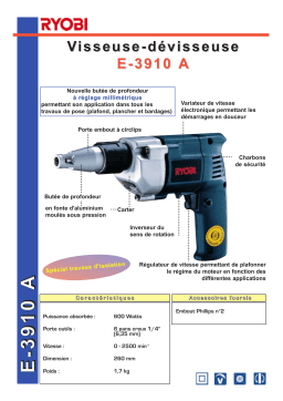 Ryobi E-3910A Manuel utilisateur