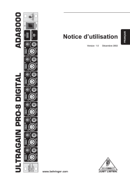 Behringer ADA8000 Manuel du propriétaire