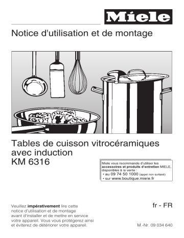 Miele KM 6316 Manuel du propriétaire | Fixfr