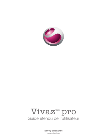 Sony Vivaz Pro Manuel du propriétaire | Fixfr