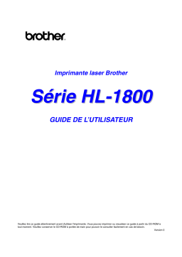 Brother HL-1850 Manuel du propriétaire