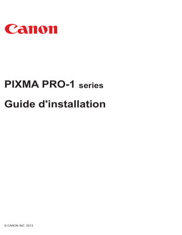 PIXMA PRO-1 | Canon Pixma Pro 1 Manuel du propriétaire | Fixfr