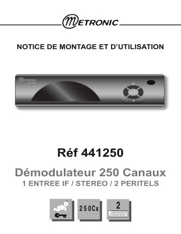 Manuel du propriétaire | Metronic DEMODULATEUR ANALOGIQUE Manuel utilisateur | Fixfr