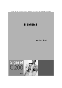 Siemens GIGASET C200 DECT Manuel du propriétaire