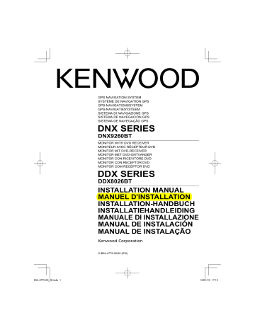 Kenwood DNX9260BT Manuel du propriétaire | Fixfr