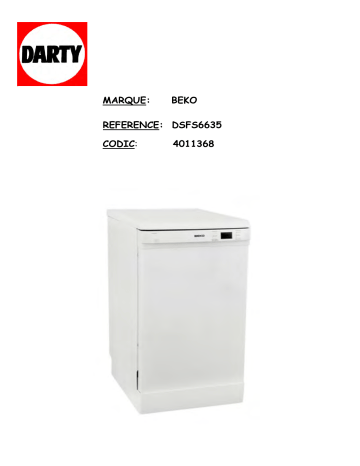 DFN6635 | Beko TDFN15200 Manuel du propriétaire | Fixfr