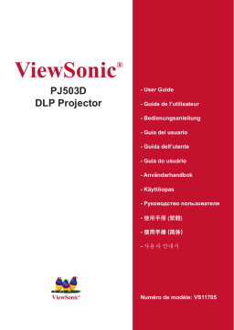 ViewSonic PJ503D Manuel utilisateur