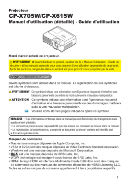 Hitachi CP-X615W Manuel du propriétaire