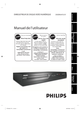 Philips DVDR3475-37B Manuel du propriétaire