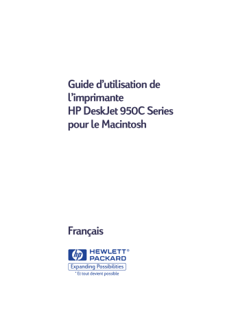 HP DESKJET 950/952C Manuel du propriétaire | Fixfr
