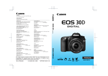 Canon EOS 30D Manuel du propriétaire | Fixfr