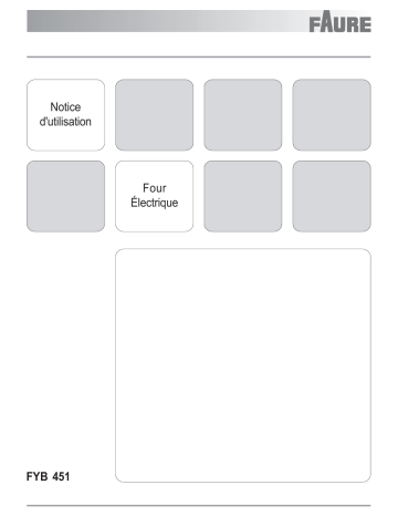 FYB451W | FYB451N | Faure FYB451X Manuel du propriétaire | Fixfr
