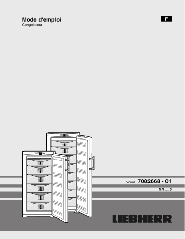 Liebherr GN 2313 Manuel du propriétaire | Fixfr