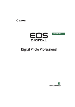 Canon EOS DIGITAL-DIGITAL PHOTO PROFESSIONAL SOFTWARE Manuel du propriétaire