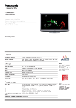 Panasonic TX-PF42G20S Manuel du propriétaire