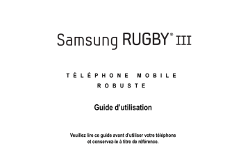 RUGBY III | Samsung SGH-A997R Manuel du propriétaire | Fixfr