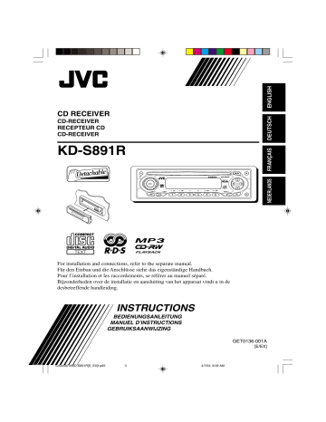 JVC KD-S891R Manuel du propriétaire | Fixfr