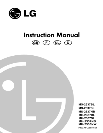 MS-2337BL | MH-2338NW | LG MS-2337SL Manuel du propriétaire | Fixfr