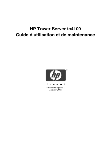 HP SERVER TC4100 Manuel du propriétaire | Fixfr