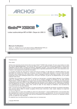 Archos XS202 Manuel du propriétaire