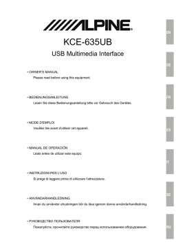 Alpine KCE-635UB Manuel du propriétaire