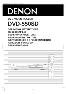 Denon ADV-500SD Manuel utilisateur